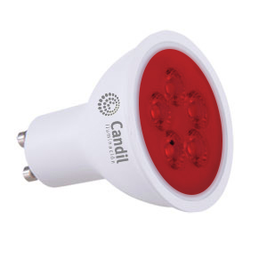 Lamp.led 4.5w GU10 roja